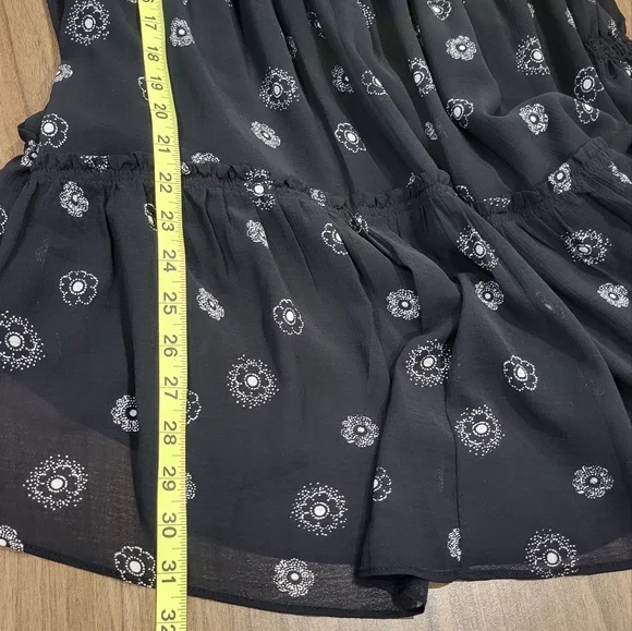 Urban Outfitters Black Lanette Chiffon Long Sleeves Babydoll Mini Dress Size S - Picture 7 of 11